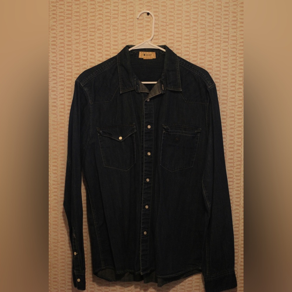 H&M Men’s Denim Long Sleeve Shirt